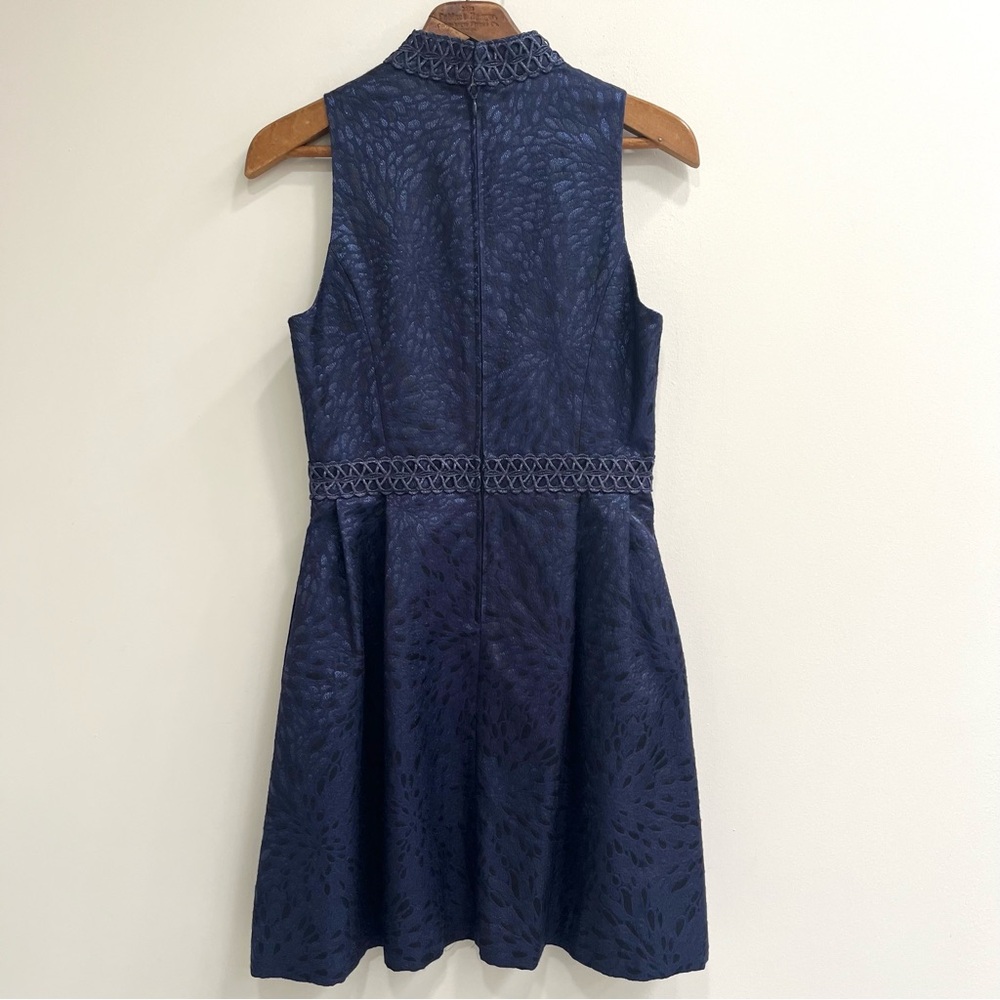 Lilly Pulitzer Franci Dress in True Navy Metallic Jacquard Size 8 - Picture 7 of 16